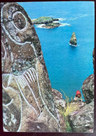 Easter Island Isla De Pascua Petroglifos Rock Inscriptions Orongo Postcard - Rapa Nui