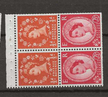 1958 MNH GB Watermark Multiple Crown Booklet Pane SG 570-mn Postfris** - Unused Stamps