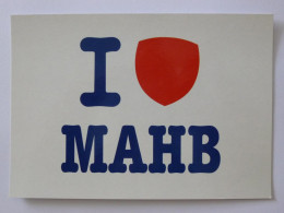 HANDBALL - MAHB Montpellier - Carte Publicitaire Genre I Love MAHB Avec Blason Rouge Remplaçant Le Coeur - Handball