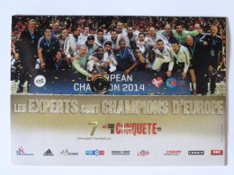 HANDBALL - Les Experts Sont Champions D' Europe // European Champion 2014 - Equipe Hand - Carte Publicitaire - Balonmano