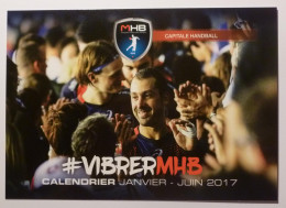 HANDBALL - MHB Montpellier Méditerranée - Joueur Au Milieu Des Supporters - Saison 2016 - 2017 - Carte Publicitaire - Balonmano