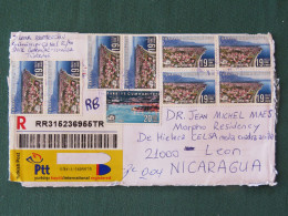 Turkey 2023 Registered Cover To Nicaragua - Koycegiz - Europa CEPT - Cartas & Documentos
