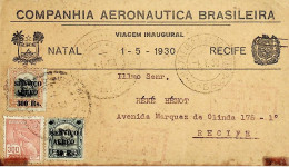 1930 Brasil / Brazil CAB 1.º Voo / First Flight Natal - Recife - Aéreo