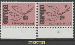 N° 1342**  Postfris Pl.nr.1 En2  // N°1350 Pl.1en 4.  Sans Charnière - 1981-1990