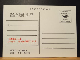 Carte Postal En Franchise. HENRIVILLE, Secteur Postal De FAREBERSVILLER 57450 - Lettres & Documents