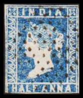 1854. INDIA. Victoria. HALF ANNA. Nice Cancelled.  - JF542686 - 1858-79 Crown Colony