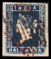 1854. INDIA. Victoria. HALF ANNA. Nice Cancelled And Very Fine Margins.  - JF542687 - 1858-79 Crown Colony