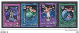 RUSSIA:  1978  INTERCOSMOS  -  S. CPL. 4  VAL. US. -  YV/TELL. 4487/90 - Usati