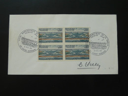 FDC Signée Helly Bloc De 4 Barrage De La Rance Dam 35 St-Servan 1966 - Elektriciteit