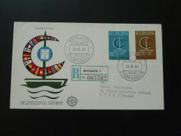 FDC Recommandée Registered Europa Cept Islande Iceland 1966 (ex 2) - FDC