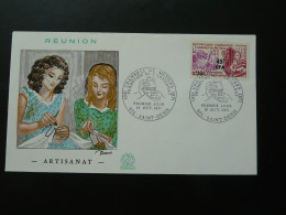 FDC Artisanat Couture Textile Decaris Réunion CFA 1971 - Covers & Documents