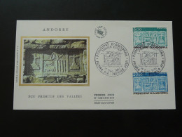 FDC écu Primitif Des Vallées Andorre 1984 - Lettres & Documents