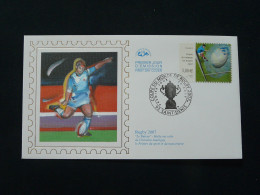 FDC Timbre Hologramme Coupe Du Monde Rugby World Cup France 2007 (version Soie) - Hologrammes