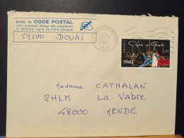 Code Postal, Lettre Circulée Avec 2114 Et Vignette 59500 DOUAI - Lettres & Documents