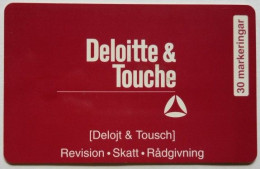 Sweden Mk 30 Chip Card - Deloitte - Touche  ( 3830 Mintage ) - Suède