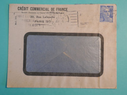 DJ 12  FRANCE L  BELLE  LETTRE FENETRE  1953  PARIS GZANDON  + AFFRANCH. INTERESSANT - Lettres & Documents