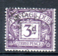 GRANDE-BRETAGNE Taxe 3p Violet  1914 N° 4 - Impuestos