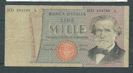 BILLET ITALIE 1000 LIRE 1969 - MD 294766 L  - Laura 77 30 - 1000 Lire