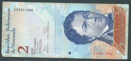 VENEZUELA 2 Bolivares 2012 - K05611086  - Laura 77 31 - Venezuela