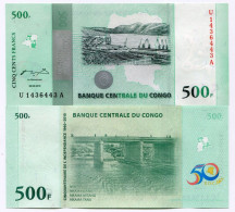 Congo 2010 500 Francs New Uncirculated Banknote X 10 Piece Lot P100 - République Démocratique Du Congo & Zaïre