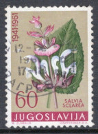 Yugoslavia 1961 Single Local Flora In Fine Used. - Gebruikt