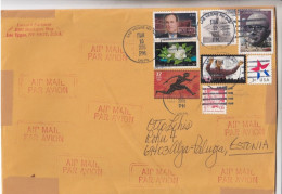 GOOD USA Postal Cover To ESTONIA 2005 - Good Stamped: Persons ; Ship ; Olympic Games ; Flower - Covers & Documents