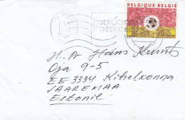 GOOD BELGIUM Postal Cover To ESTONIA 2002 - Good Stamped: Soccer / Football - Covers & Documents