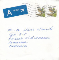 GOOD BELGIUM Postal Cover To ESTONIA 1999 - Good Stamped: Birds - Briefe U. Dokumente