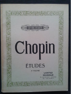 FREDERIC CHOPIN LES ETUDES OP 10 VOLUME 1 POUR PIANO PARTITION EDITION CHOUDENS - Keyboard Instruments
