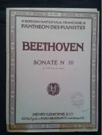 LUDWIG VAN BEETHOVEN SONATE N 10 OP14 PR PIANO PARTITION EDITIONS HENRY LEMOINE - Instruments à Clavier