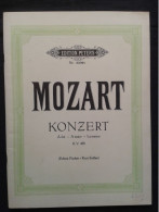 W A MOZART CONCERTO POUR PIANO KV488 REV EDWIN FISCHER PARTITION EDITION PETERS - Keyboard Instruments