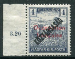 ARAD (French Occupation) 1919 Overprint On Harvesters KÖZTARSASAG 4f MNH / **..  Michel 32 - Unclassified