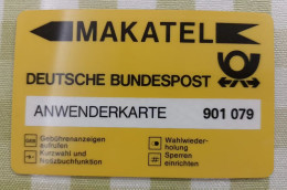 Makatel Deutsche Bundespost User Card, Used - Sonstige & Ohne Zuordnung