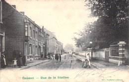 BELGIQUE - Hannut - Rue De La Station - Animé - Edit Flamand Godfrin - Carte Postale Ancienne - Hannuit