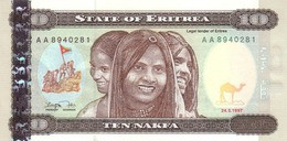 Eritrea 10 Nakfa 1997, UNC (P-3a, B-103a) - Erythrée