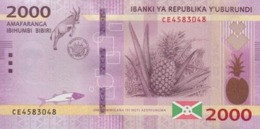 Burundi 2000 Francs 2018 (2019), UNC (P-52b, B-238b) - Burundi