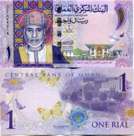 Oman 2015 1 Rial UNC Banknote Sultan Qaboos Commemorating 45th National Day - Oman