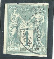 COCHINCHINE- COLONIES GÉNÉRALES  N°24 TYPE SAGE 1c VERT  -TB - Obl CàD -SAIGON /*COCHINCHINE *DU ?NOV 84 - Used Stamps