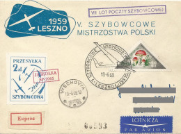 Poland Post - Glider PSZ.1959.lesz.05: Sport Leszno Polish Championships Jaskolka - Zweefvliegers