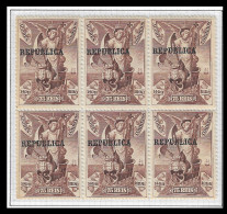 1911 MNH**  BLOCK OF 6 Portugal AZORES Açores 4º Centenário Caminho P/ India OVP "Republica"  Erro Variedade AF#139 - Unused Stamps