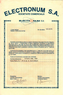 Romania, 1992, Electronum - Vintage Bond Certificate, 5.000 Lei - D - F