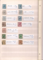Belgique COB 18 +19+36+26+28 Oblitérations  à Points Et Simple Cercle. - 1865-1866 Perfil Izquierdo