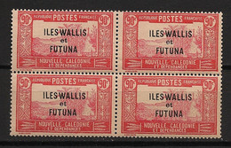 WALLIS ET FUTUNA - 1930-38 - N°YT. 57 - Case De Chef 90c - Bloc De 4 - Neuf Luxe ** / MNH / Postfrisch - Neufs