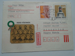 D201181 Hungary  Express Uprated Postal Stationery - Aradi Vértanúk - 1980 Pécs  Cameras Zenit Yashica Content - Postwaardestukken