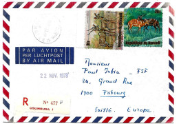 100 - 78 - Enveloppe Recommandé Envoyée De Bujumbura En Suisse - Covers & Documents