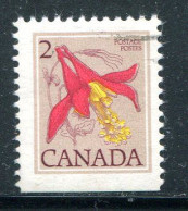 CANADA- Y&T N°626- Oblitéré (fleurs) - Usados