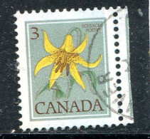 CANADA- Y&T N°627- Oblitéré (fleurs) - Usados