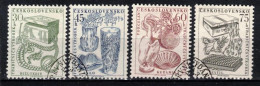 Tchécoslovaquie 1956 Mi 954-7 (Yv 844-7), Obliteré - Usados