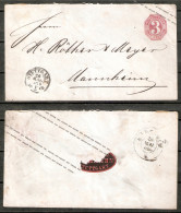 ALEMANIA. 1870. WURTTEMBERG A MANNHEIM. - Lettres & Documents