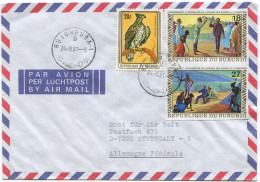 Cover Burundi 1981 Bujumbura Imperforated Stanley And Livingstone - Covers & Documents